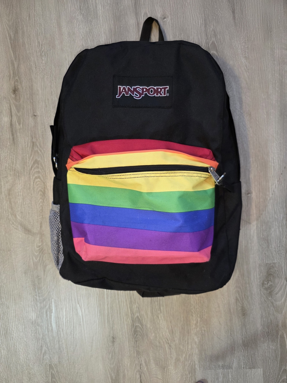 Jansport Rainbow Backpack Colourful Multicolor Academia Full Size Whimsy Goth - Picture 2 of 7
